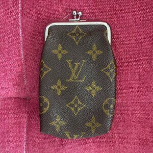 1960's Vintage Louis Vuitton Brown Multi Leather Coin Purse